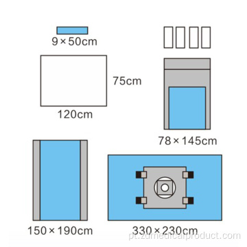 Conjunto ortopédico de cesariana Cortinas cirúrgicas